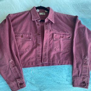 Vintage LL Bean Cropped Flannel